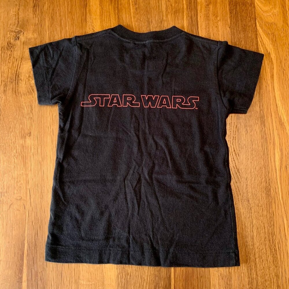 UNIQLO X STAR WARS T-Shirt Boys 3 3T Tee Japanese Writing Unisex Space Top Rare - Picture 2 of 4